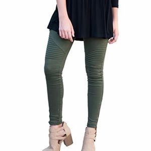 Tickled Teal Moto Jeggings